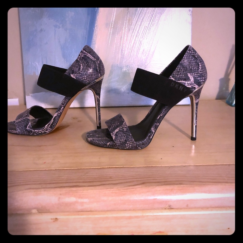 DKNY Stiletto Snakeskin Heels